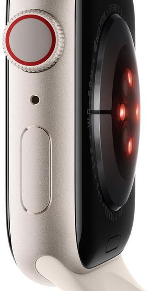 Apple Watch Series 8 45mm Starlight Aluminum Case With Starlight Sport Band (MNP23) MNP23 фото