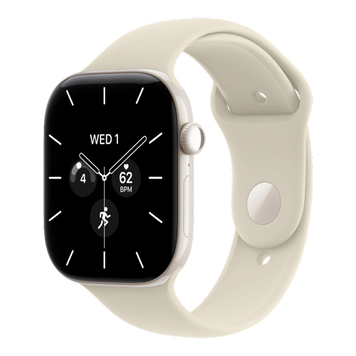 Apple Watch Series 12 GPS + LTE, 42mm Pearl White Ceramic Case with Sand Sport Band (M/L) 5987        фото