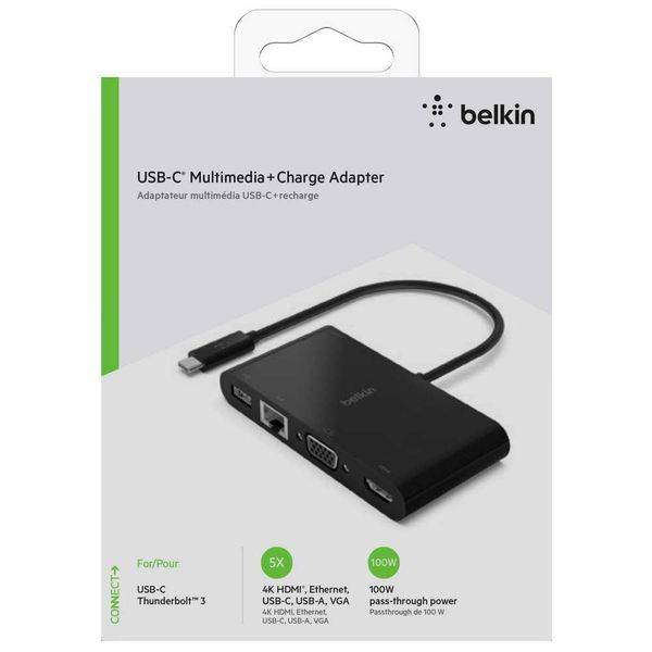 Адаптер Belkin USB-C 4-in-1 Multimedia Adapter (AVC005BTBK) AVC005BTBK фото