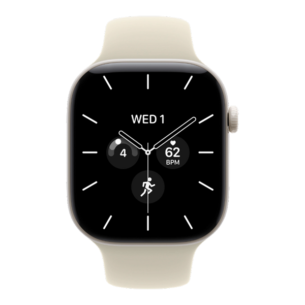 Apple Watch Series 12 GPS + LTE, 46mm Pearl White Ceramic Case with Sand Sport Band (S/M) 5992        фото