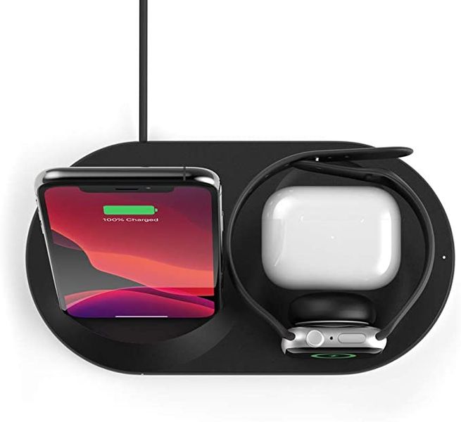 Бездротова зарядна станція Belkin 3 in 1 Wireless Charger iPhone, Watch and AirPods 2821        фото