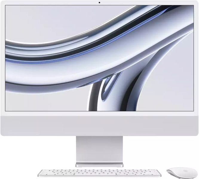 Apple iMac 24" M3 4.5K 8GB RAM 256GB SSD 8GPU Silver 2023 (MQR93) 3949        фото