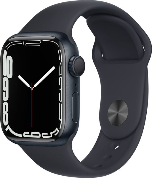 Apple Watch Series 7 45mm GPS Midnight Aluminum Case With Midnight Sport Band (MKN53) MKN53 фото