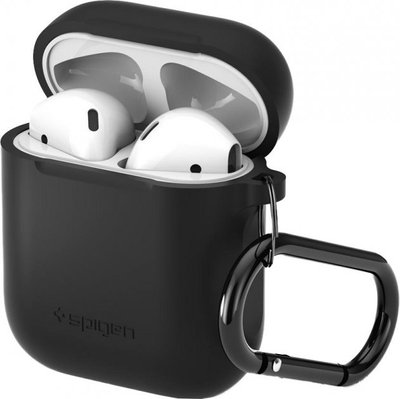 Чохол Spigen Silicone Fit Case for AirPods 1/2 (Black) 1340        фото