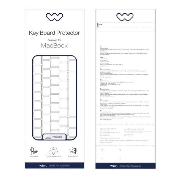 Накладка на клавіатуру WiWU Key Board Protector MacBook Pro 13"/15" Touch Bar US 1692        фото