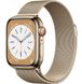 Apple Watch 8 45mm (GPS+LTE) Gold Stainless Steel Case with Gold Milanese Loop (MNKQ3) MNKQ3 фото 1