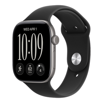 Apple Watch Series 12 GPS, 42mm Space Gray Aluminum Case with Black Sport Band (S/M) 5993        фото
