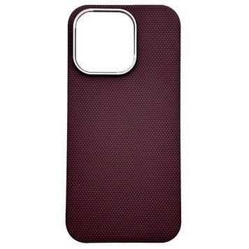 Карбоновий чохол для iPhone 16 Pro (Burgundy) 5168        фото