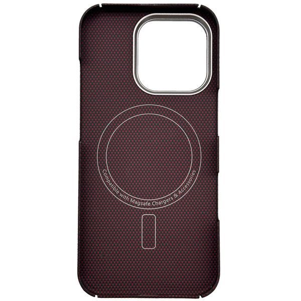 Карбоновий чохол для iPhone 16 Pro (Burgundy) 5168        фото
