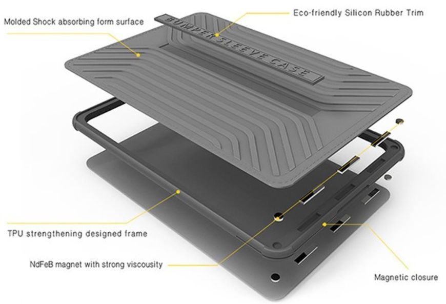 Чохол магнітний WIWU Voyage Sleeve для MacBook 15" (Black) 1731        фото