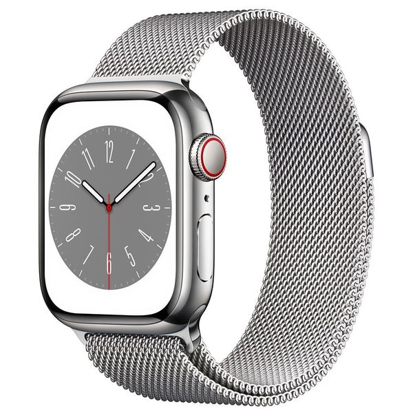 Apple Watch 8 41mm (GPS+LTE) Silver Stainless Steel Case with Milanese Loop Silver (MNJ73/MNJ83) MNJ73/MNJ83 фото