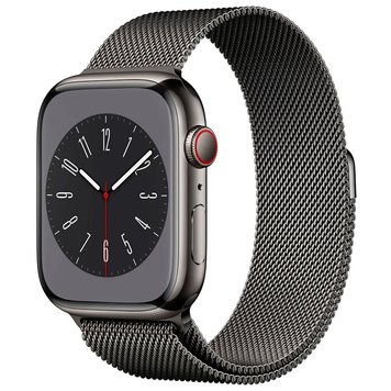 Apple Watch 8 41mm (GPS+LTE) Graphite Stainless Steel Case with Graphite Milanese Loop (MNJL3/MNJM3) 2880        фото