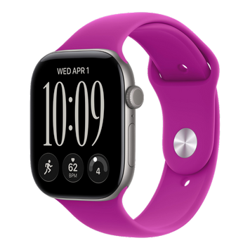 Apple Watch Series 12 GPS, 42mm Space Gray Aluminum Case with Magenta Sport Band (S/M) 5995        фото