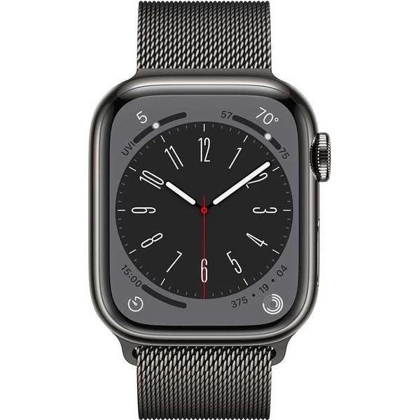 Apple Watch 8 41mm (GPS+LTE) Graphite Stainless Steel Case with Graphite Milanese Loop (MNJL3/MNJM3) 2880        фото