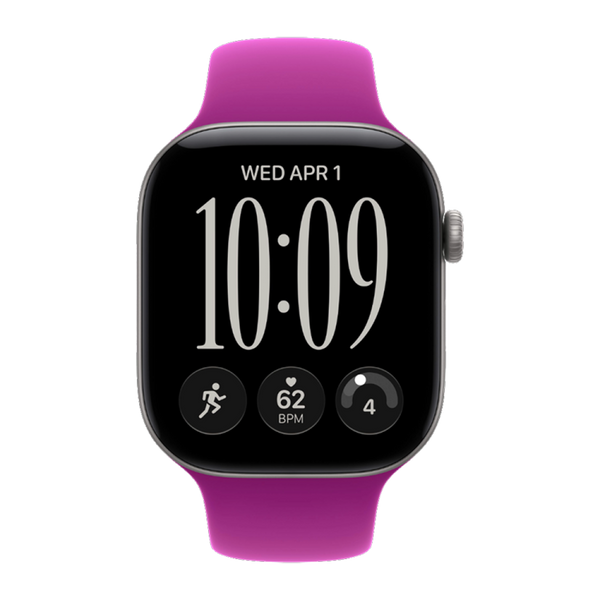 Apple Watch Series 12 GPS, 42mm Space Gray Aluminum Case with Magenta Sport Band (S/M) 5995        фото