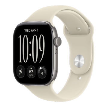 Apple Watch Series 12 GPS, 46mm Space Gray Aluminum Case with Sand Sport Band (M/L) 6007        фото