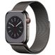 Apple Watch 8 45mm (GPS+LTE) Graphite Stainless Steel Case with Graphite Milanese Loop (MNKX3) MNKX3 фото 1