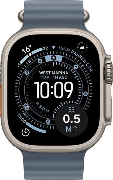 Apple Watch Ultra 3 GPS+LTE 49mm Natural Titanium Case with Anchor Blue Ocean Band MEWH4KS/A 5528        фото