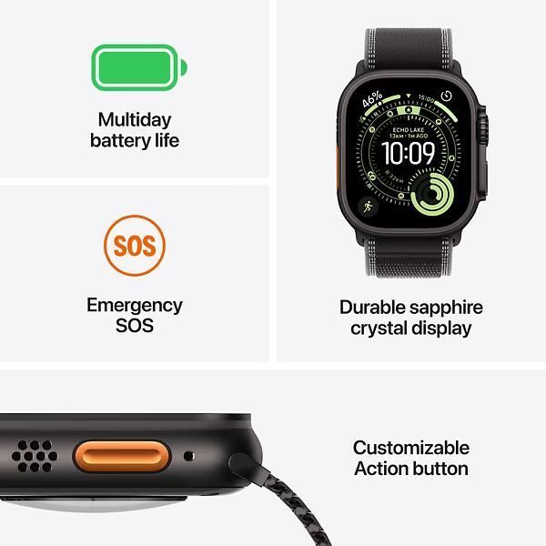 Apple Watch Ultra 3 GPS+LTE 49mm Natural Titanium Case with Anchor Blue Ocean Band MEWH4KS/A 5528        фото