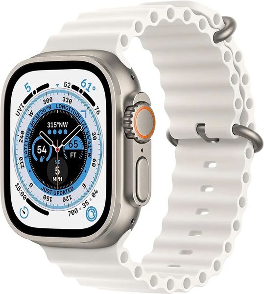 Apple Watch Ultra 49mm Titanium Case with White Ocean Band (MNHF3) MNHF3 фото