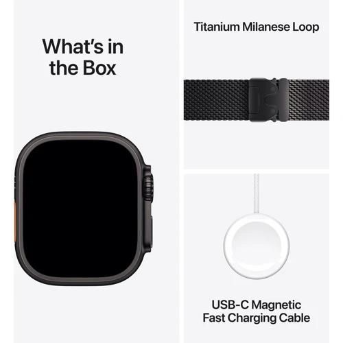 Apple Watch Ultra 3 GPS+LTE 49mm Black Titanium Case with Black Titanium Milanese Loop (MF1Q4) 5530        фото