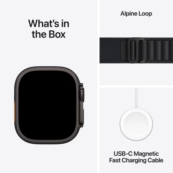 Apple Watch Ultra 3 GPS+LTE 49mm Black Titanium Case with Black Alpine Loop - Medium (MF0V4) 5531        фото