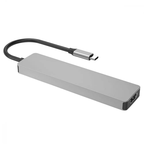 Type-C-Хаб Proove Iron Link 7 in 1 (2*Type-C + 2*USB3.0 + HDMI + SD/TF) 4846        фото