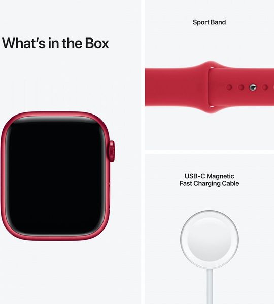 Apple Watch Series 7 41mm GPS (PRODUCT) RED Aluminum Case With PRODUCT RED Sport Band (MKN23) MKN23 фото