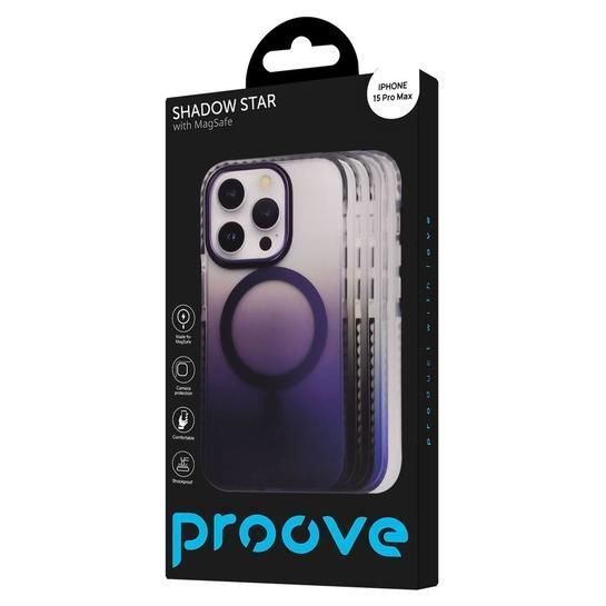 Чохол для iPhone 15 Pro Max Proove Shadow Star Case with Magnetic Ring (white) 5086        фото