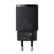 Мережевий зарядний пристрій Baseus Compact Quick Charger 20W QC+ PD (1Type-C + 1USB) black 5101        фото 2