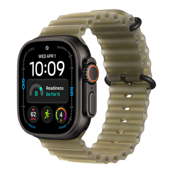 Apple Watch Ultra 4 GPS + LTE, 49mm Black Titanium Case with Translucent Kelp Ocean Band(MJCT4+MKAV) 6018        фото