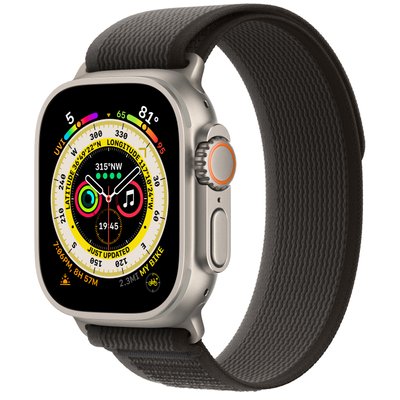 Apple Watch Ultra 49mm Titanium Case with Black/Gray Trail Loop S/M (MQFW3) MQFW3 фото