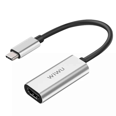 Перехідник WiWU USB-C to HDMI Alpha gray 1238        фото