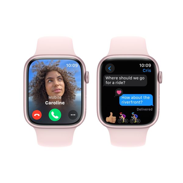 Apple Watch Series 9 41mm Pink Aluminum Case with Light Pink Sport Band S/M (MR933) MR933 фото