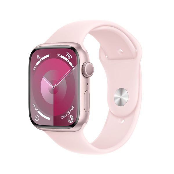 Apple Watch Series 9 45mm Pink Aluminum Case with Light Pink Sport Band S/M (MR9G3) MR9G3 фото