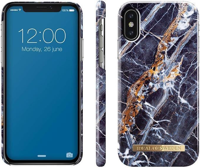 Чохол Apple iPhone X/Xs iDeal of Sweden (Midnight Blue Marble) 1567        фото