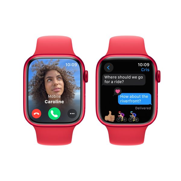 Apple Watch Series 9 41mm (PRODUCT)RED Aluminum Case with Red Sport Band S/M (MRXG3) MRXG3 фото
