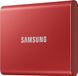 Зовнішній SSD накопичувач Samsung Portable SSD T7 2TB Red 4264        фото 3