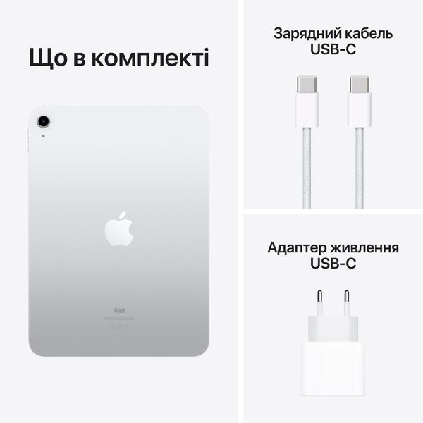 Apple iPad 10th Gen 10.9" Wi-Fi+Cellular 256GB Silver 2022 (MQ6T3) 3162        фото