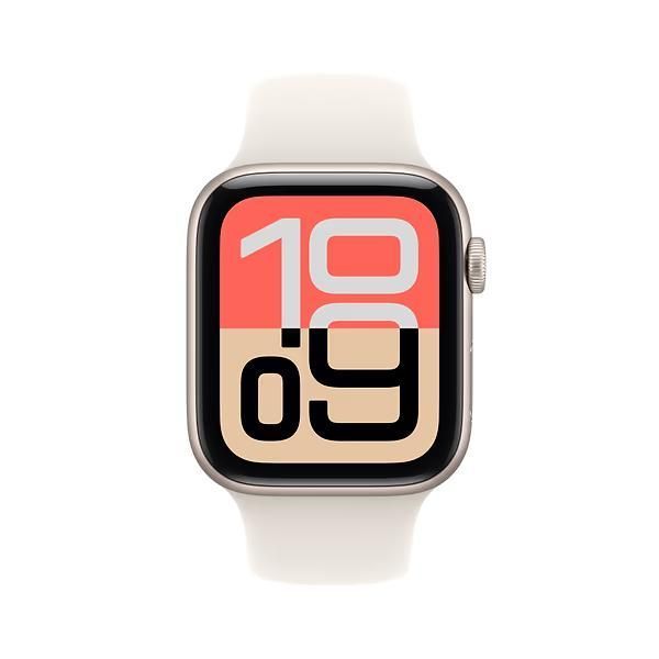 Apple Watch SE 3 GPS, 44mm Starlight Aluminum Case with Starlight Sport Band (M/L) (MEHJ4) 5541        фото