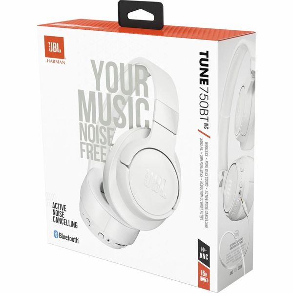 Навушники з мікрофоном JBL T750 BTNC White (JBLT750BTNCWHT) 2493        фото