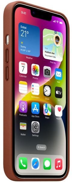 Чохол Apple iPhone 14 Leather Case HC (Umber) 3893        фото