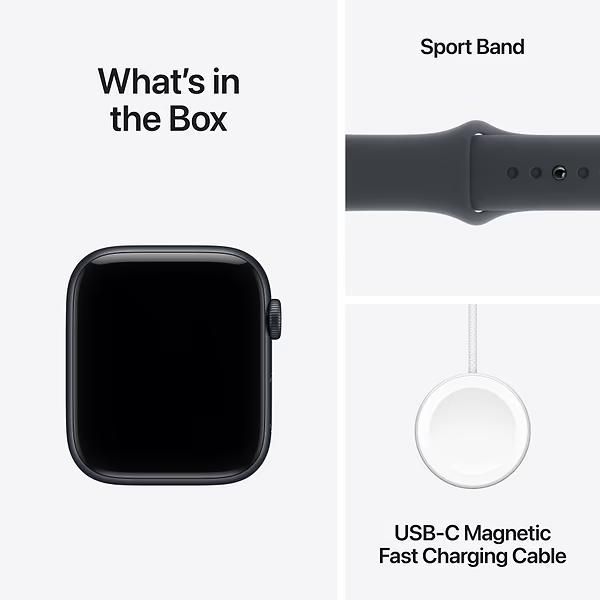 Apple Watch SE 3 GPS, 44mm Midnight Aluminum Case with Midnight Sport Band (M/L) (MEHQ4) 5540        фото