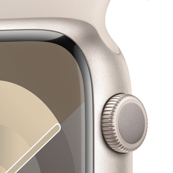 Apple Watch Series 9 41mm Starlight Aluminum Case with Starlight Sport Band S/M (MR8T3) HKD0J фото