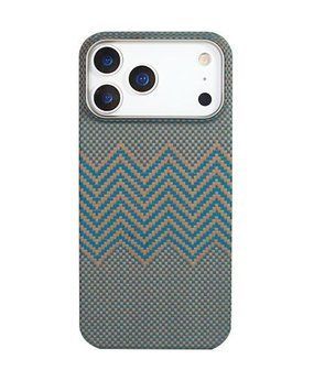 Карбоновий чохол для iPhone 17 Pro (Коричнево-синій колір) 5394        фото