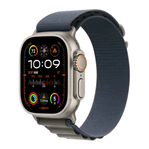 Apple Watch Ultra 2 49mm Titanium Case with Blue Alpine Loop (Medium) (MREP3) MREP3 фото