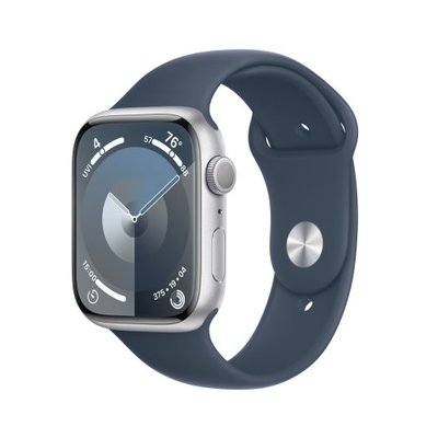 Apple Watch Series 9 41mm Silver Aluminum Case with Storm Blue Sport Band S/M (MR903) MR903 фото