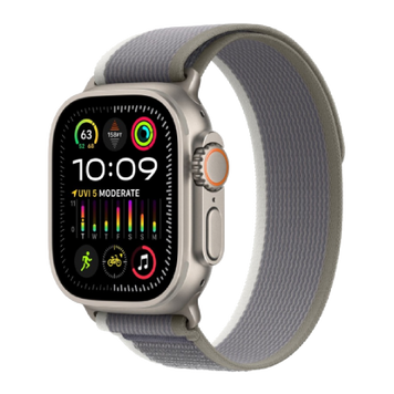 Apple Watch Ultra 2 49mm Titanium Case with Green/Gray Trail Loop (M/L) (MRF43) MRF43 фото