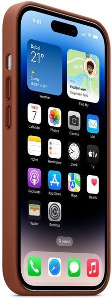 Чохол Apple iPhone 14 Pro Leather Case HC (Umber) 3898        фото