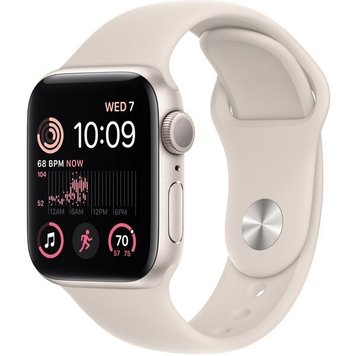 Apple Watch SE 2 40mm Starlight Aluminium Case with Starlight Sport Band (MNJP3) MNJP3 фото